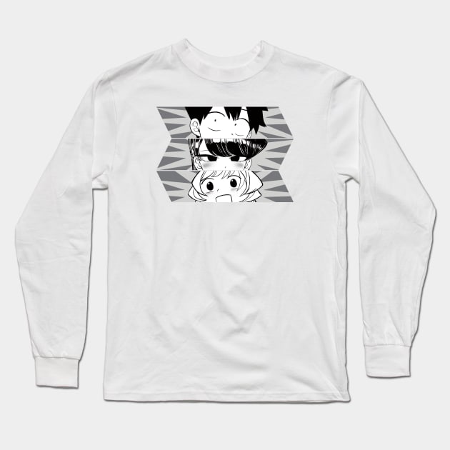 anime eyes B&W Long Sleeve T-Shirt by Raging Sockmonkey